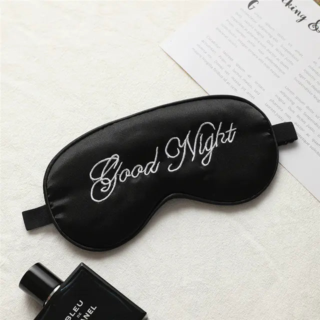 Luxury Embroidered Silk Eye Mask