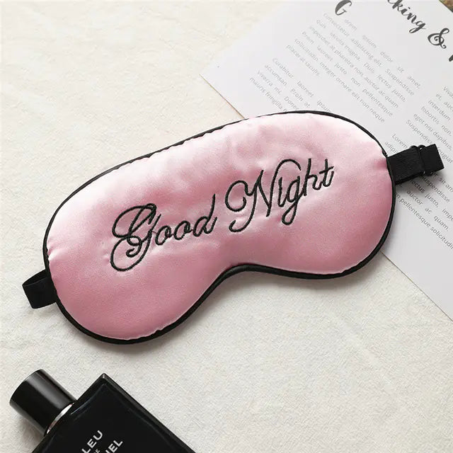 Luxury Embroidered Silk Eye Mask