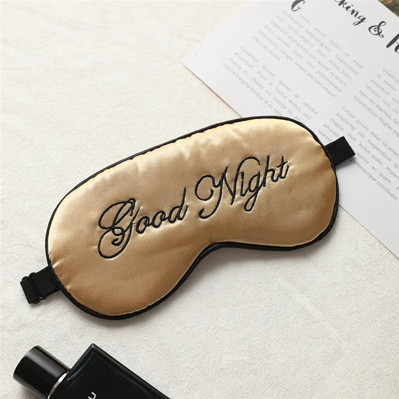 Luxury Embroidered Silk Eye Mask