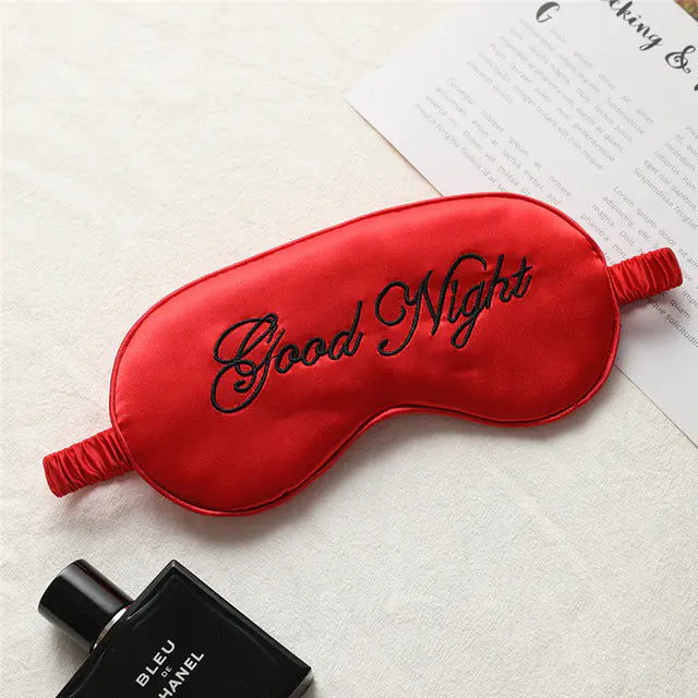 Luxury Embroidered Silk Eye Mask