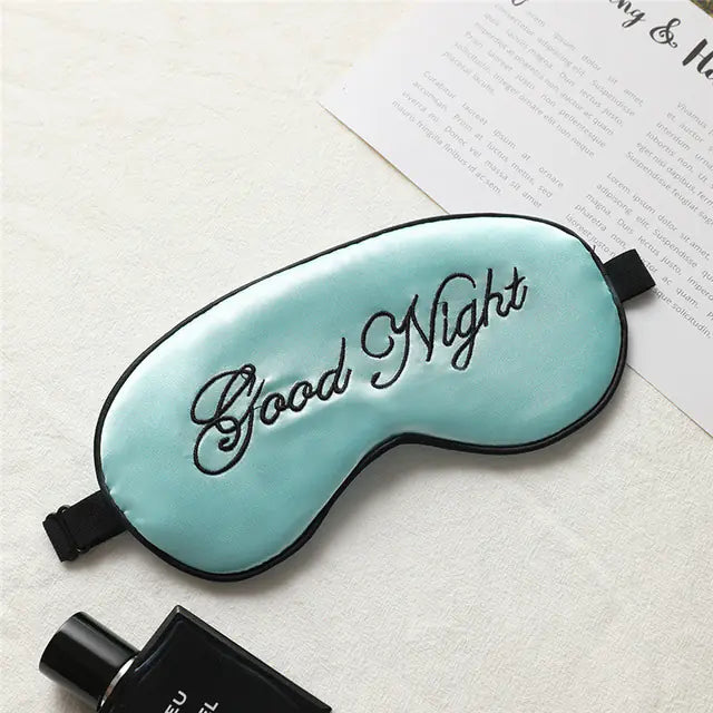 Luxury Embroidered Silk Eye Mask