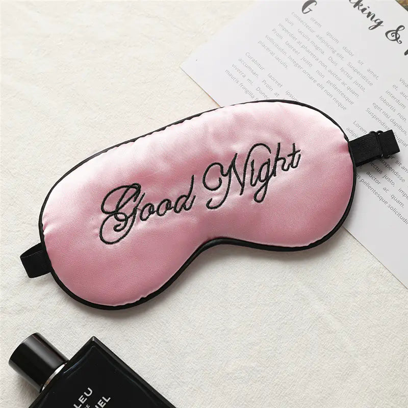 Luxury Embroidered Silk Eye Mask