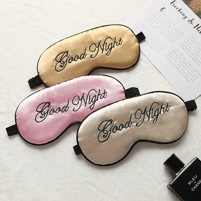 Luxury Embroidered Silk Eye Mask