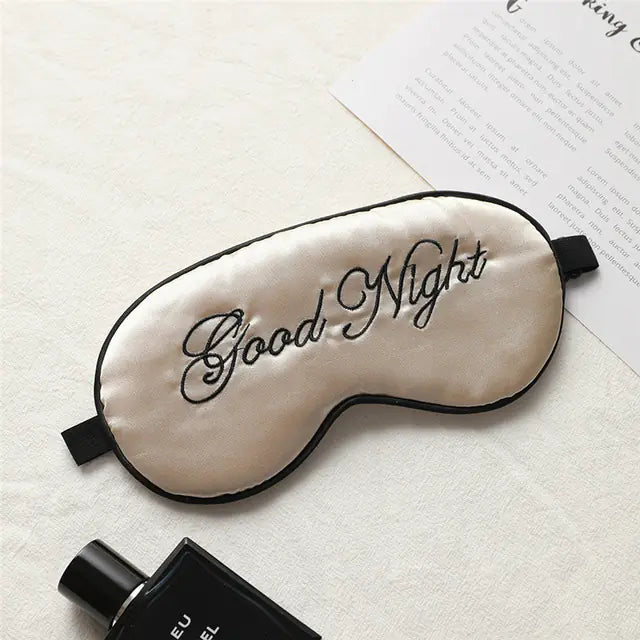 Luxury Embroidered Silk Eye Mask