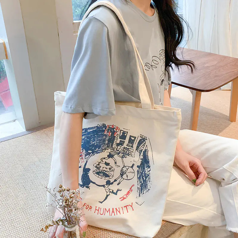 Japanese Cloth Shoulder Bag for Students